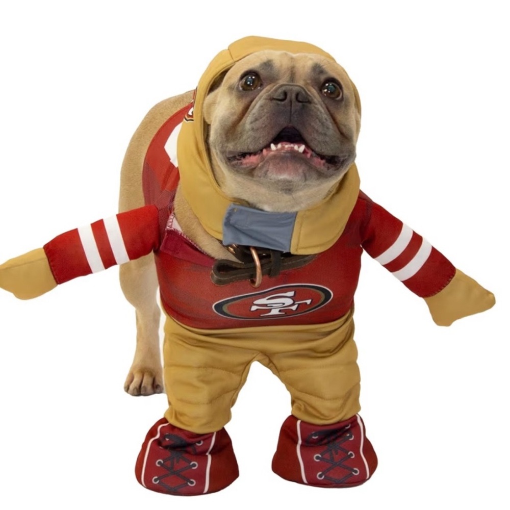NFL SAN Francisco 49ERS Licensed Running Dog Costume 2 pc Set bodysuit & hat New